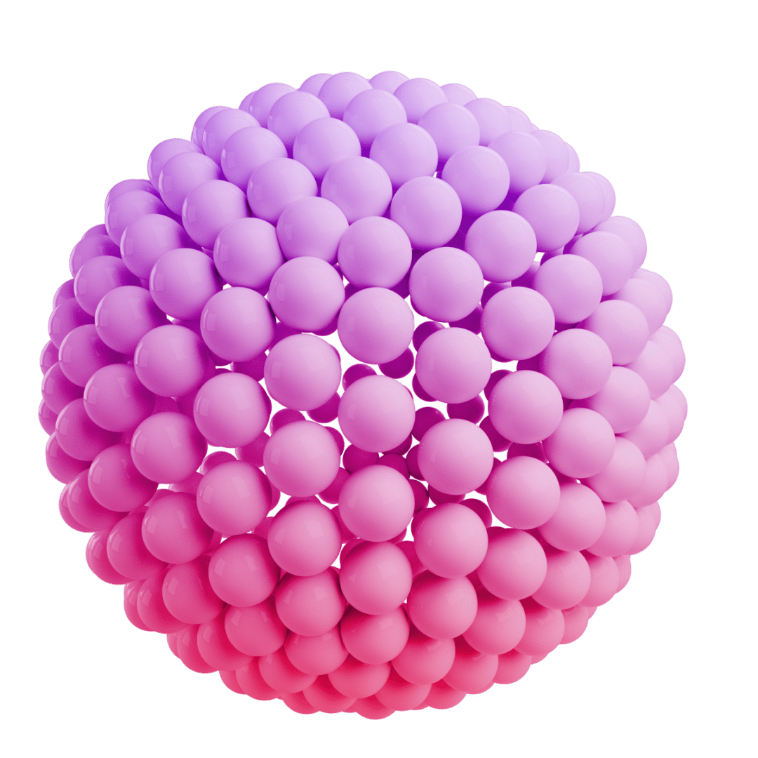 A ball of pink balls is shown on the ground.